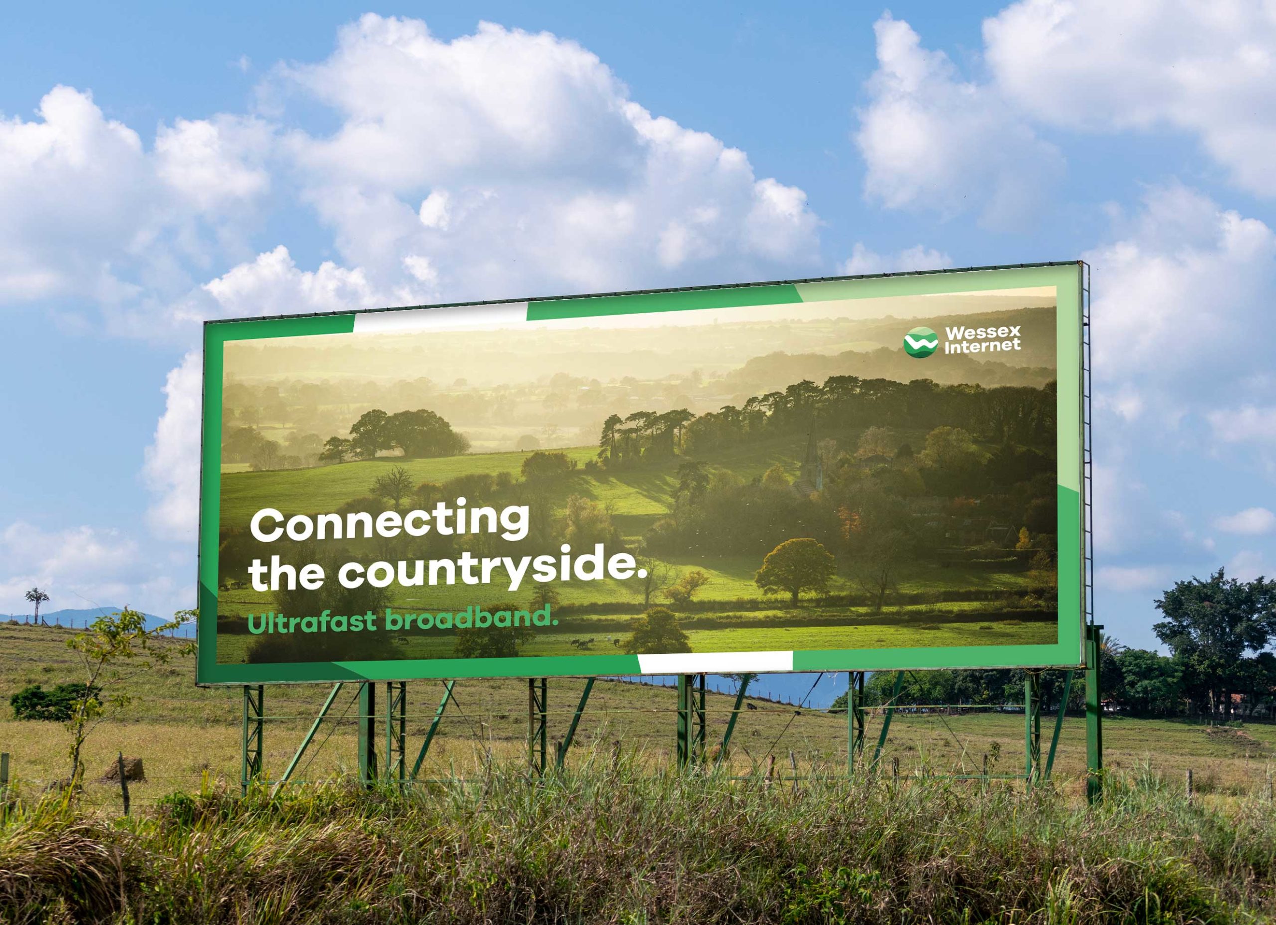 Image to show Dorset countryside on a billboard.