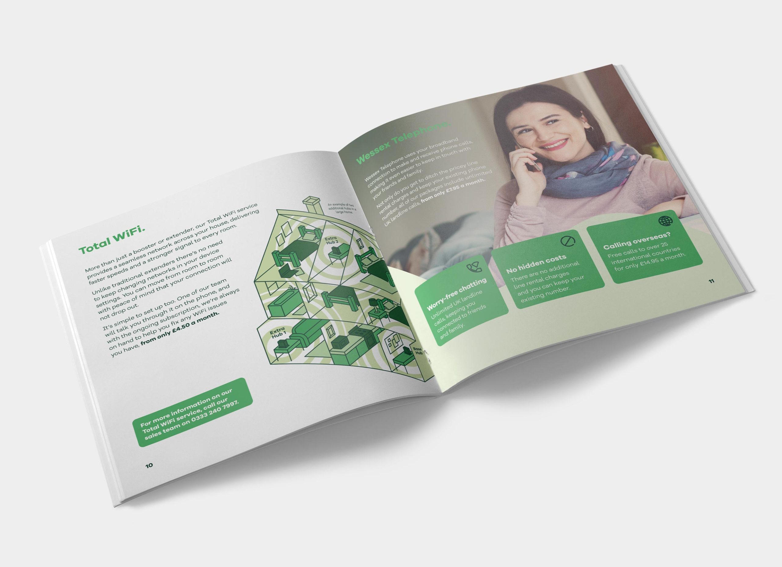 An image to show internal spreads from a branded brochure.