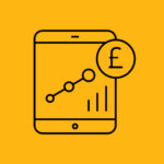 growth branding programme icon. Financial chart